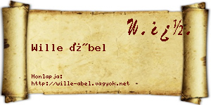 Wille Ábel névjegykártya